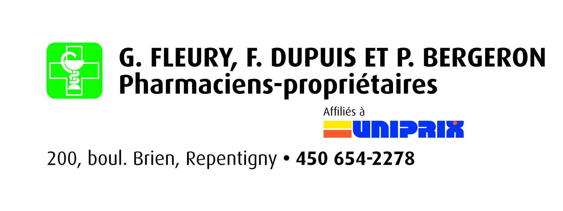 Logo Uniprix Fleury Dupuis Bergeron Repentigny